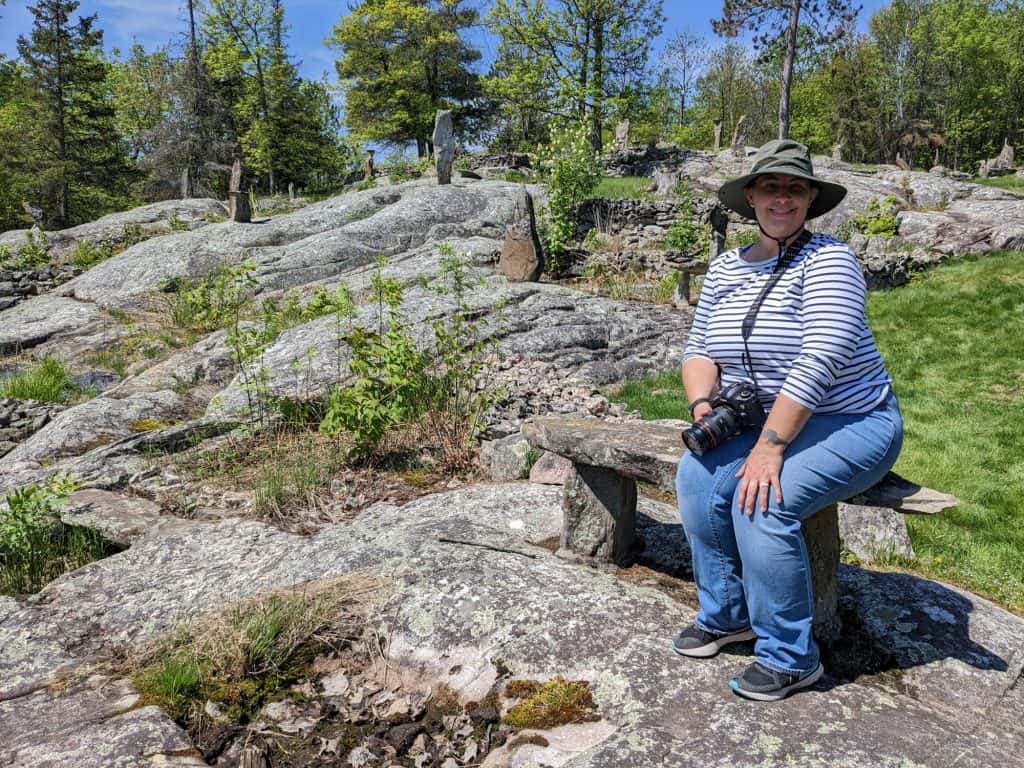 Jenny at the Rock Garden in Voyagers National Park